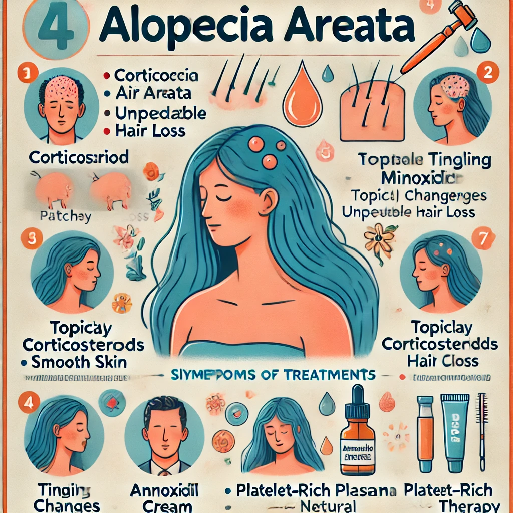 Various treatments for alopecia areata, including medications, oils, and lifestyle practices, aimed at restoring healthy hair and boosting confidence.