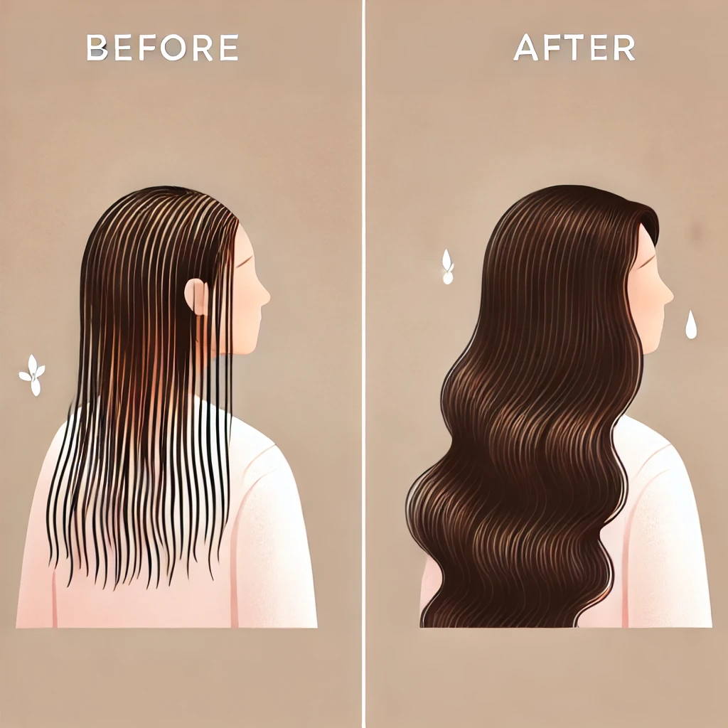 A bottle of Adivasi hair oil with natural ingredients, surrounded by herbs and oils. The product promises to transform hair, highlighting its 6 benefits and 4 potential drawbacks.